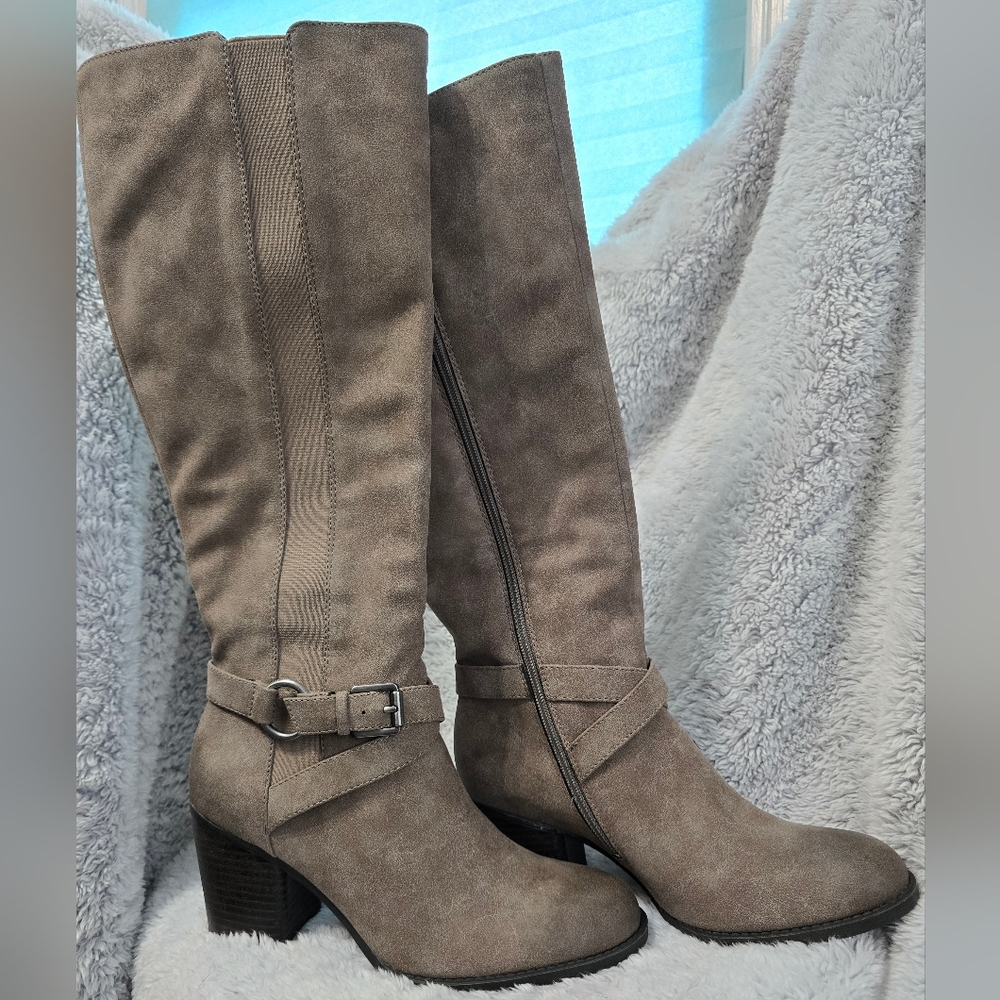 Women's Taupe Knee-High Boots